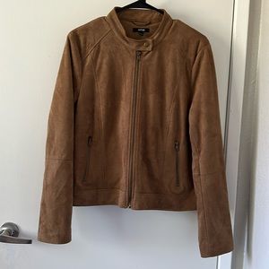 APT.9- faux Suede Motor Jacket- Large